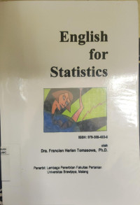 Image of English for Statistics