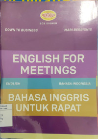 Image of SENGLISH FOR MEETING : BAHASA INGGRIS UNTUK RAPAT