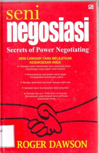Image of Seni Negosiasi : Secrets of Power Negotiating
